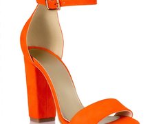 Sandale piele portocaliu color stylish l2